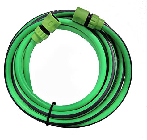 mumdadandbaby 3M Green Garden Hose Connector Set with Strain Relief Connectors and 3/4in Tap Connector - Connects Tap to Pressure Washer, Hose Reel or Nozzle