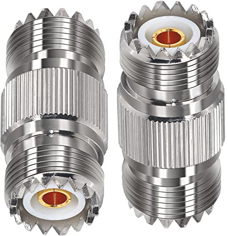 TUOLNK UHF Buchse PL259 UHF Buchse Koaxialadapter SO239 auf SO239 Koaxialadapter für CB Funk 2St
