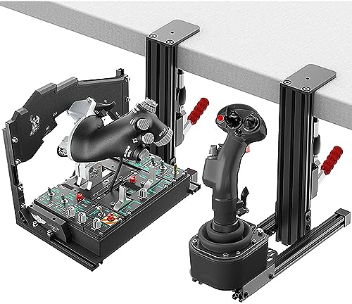 JUYEER Ensemble de 2 supports de bureau universels compatibles avec Logitech x52 / x52 Pro / x56 / x56 Rhino/warthog a10c & Throttle/winwinwing Orion/t.1600m FCS/TCA Officer Pack Airbus