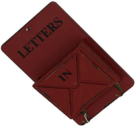 HEMOTON Wall-Mounted Vintage Mail Box with Hook Retro Letter Holder for Wall Storage for Keys and Mail Organization Home Office
