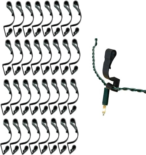 UKDeals Direct UKDD® Black Giant Gutter Hooks for Hanging Outdoor Christmas Lights Fairy Lights (Pack of 32 Black)