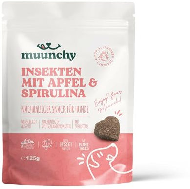 Happy Jacky Nachhaltiger Hunde Snack für ernährungssensible Hunde – glutenfrei, ohne Zucker, ohne Getreide - 125g (6, Apfel)