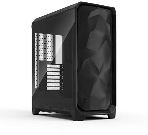 Fractal Design Meshify 3 Black Tempered Glass Light Tint - High Airflow PC Gaming Case - Mesh Front Panel - Three Momentum 14 Fans Included - Clean Interior