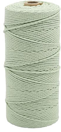 Tyenaza Cordoncini di Cotone per macramè, Verde Chiaro 2 Mm X 219 Iarde di Lunghezza 0,1 Pollici di Diametro Corda di Cotone macramè Morbida E Resistente per La Decorazione Fai da Te