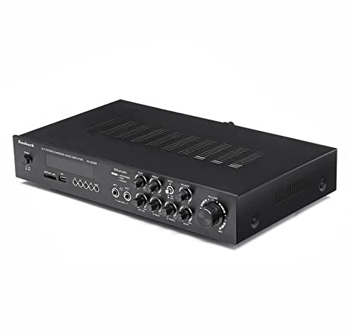 Amplificateur avec Bluetooth 600 W numérique 5 canaux FM USB stéréo HiFi Amplificateur complet Volume microphone réglable pour home cinéma HiFi ou petits Pa et karaoké