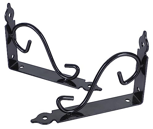 Artibetter 2pezzi Staffe Da Muro Ferro Pesanti Supporto Per Mensole Triangolari Per Cucina Garage e Bagno Fissaggio Robusto e Durevole Confezione Finitura Nera