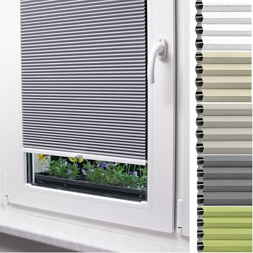 STUZA Wabenplissee mit Bohren nach maß, Verdunkelung und Thermo Plissee für Fenster