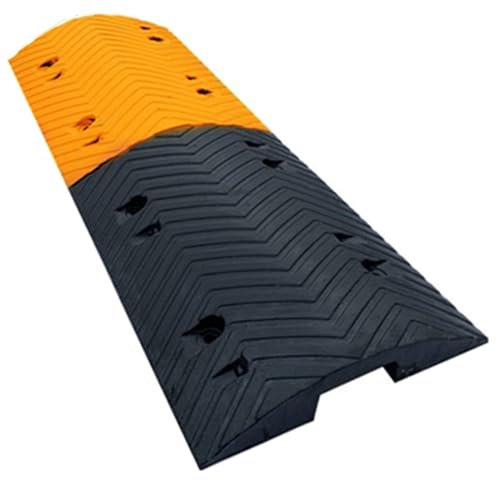 Yqyc Pasacables de Suelo para Proteger Las Cables Protector, Protector de Cables para Suelo Exterior, 1 Canal, Resistente, Oculta Cables, Mangueras y Tuberías de Forma Segura, 100 X 35 X 9,5 Cm