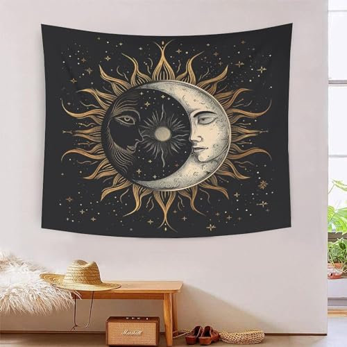 RBGKZVYUM Totem du Soleil 3D Effet Tapisserie Murale Décoration pour Chambre, Salon, Collège Dortoir - 100cmx150cm