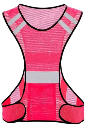 AMYSTY Sicherheitswesten Warnweste Warnschutzweste Reflektierende Laufwesten For Männer Und Frauen Eignen Sich For Nachtreisen Reflektorweste(Pink)