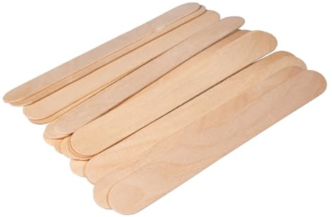 Rayher Bastelhölzer, 20 x 2,4 cm, natur, 18 Stück, Holzspatel zum Basteln, Holzstiele, Bastelhölzer, FSC zertifiziert, für Modellbau und viele Bastelarbeiten, 64658505