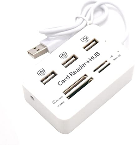 Joskeijky 1 Pezzo 3 Porte USB HUB 2.0 Splitter Combo Card Reader 7 in 1 Multi Function Supporto TF SD M2 SDHC Card Read Write