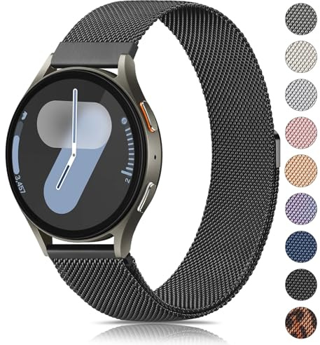 Vancle Armband för Samsung Galaxy Watch 7 armband 40 mm 44 mm kvinnor och män, metall mesh rostfritt stål ersättningsarmband 20 mm klockarmband för Samsung Galaxy Watch FE 40 mm