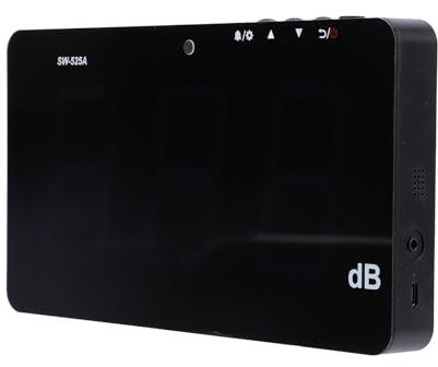 Sonido de 9,6 Pulgadas, Medidor Digital LCD en Pulgadas Pared 30~130dB Decibelios Decibelímetro Decibelios Probador de Ruido Colgante Lector Rango de Medición Precisión 1,5dB con