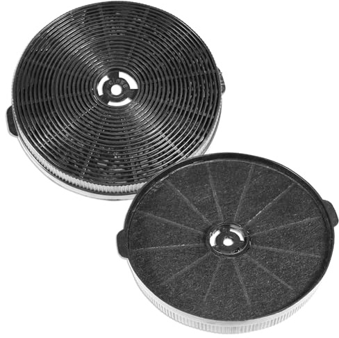 SPARES2GO Kolfilter för Designair Cooker Huva Extractor Vent TMFILT4 (170 mm x 25 mm, 2-pack)