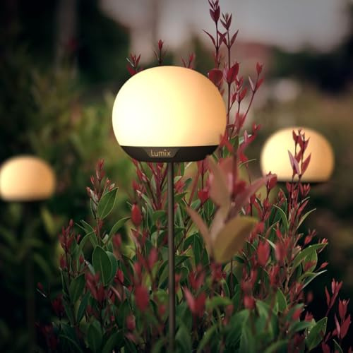 Lumix® Solar Flowers 1x Solarleuchte für Außen Garten von Krinner innenliegendes Solarpanel, IP44, Auto EIN/AUS mit RGB, Auto Change und neutralem LED Licht, Gartenleuchte Pompom 1 Stück | Innenliegendes Solarpanel, IP44, Auto EIN/AUS mit RGB, Auto Change und neutrales LED Licht, von Krinner