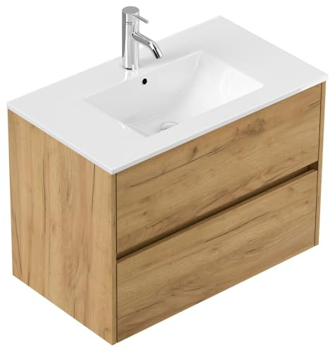 Badmöbel Taifun & Waschtisch 80cm 2 Greifraum SoftClose Auszüge