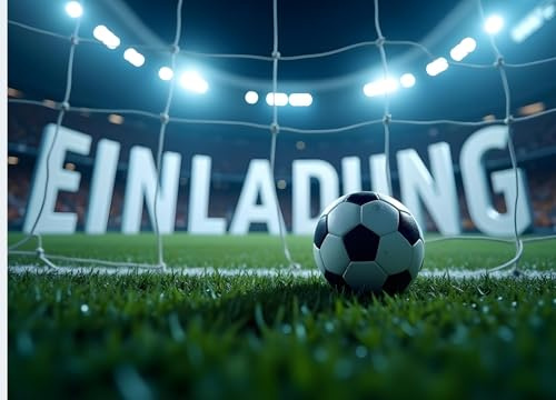 ZETTMANN Fußball Einladungskarten Kindergeburtstag – 10er Set – Soccer Party Einladungen für Jungen & Mädchen – Premiumqualität Druck in DIN A6 – gut beschreibbar