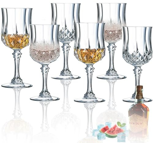Rliocvhe 6 Piezas Vasos de Cristal 50ml, Vasos de Chupito para Tequila, Vodka Whisky, Vaso de Vino Coñac Brandy Transparentes Reutilizables, para Fiesta, Bodas Cumpleaños y Navidad