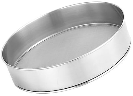 Mikikit De Harina De Malla Fina De Acero Inoxidable Colador Redondo para Hornear Pasteles Manual para Harina Filtro De Azúcar