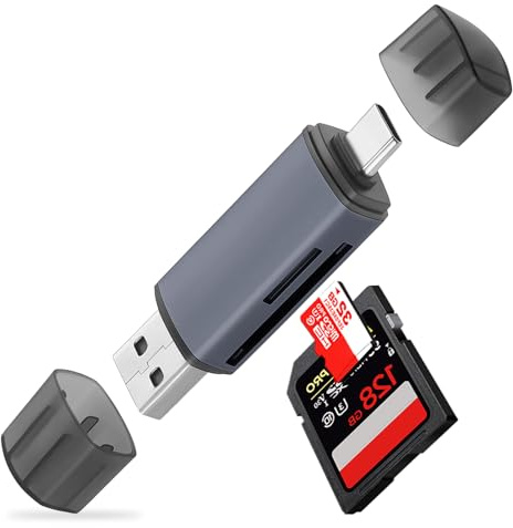 SD Card to Usb Adapter 4 in 1 Type C 2.0 External Memory Card Micro Readers for Ipad PC Laptop Smartphone Micro SD SDXC SDHC RS MMC Compatible with Iphone 16 Pro Max Macbook Air Ipad Pro