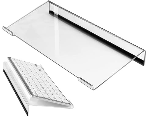 - Soporte elevador, bandeja antideslizante para PC, transparente e inclinable - Accesorios para computadora Game Essentials para escribir ergonómicamente en salas de PC, escuelas, escritorios de