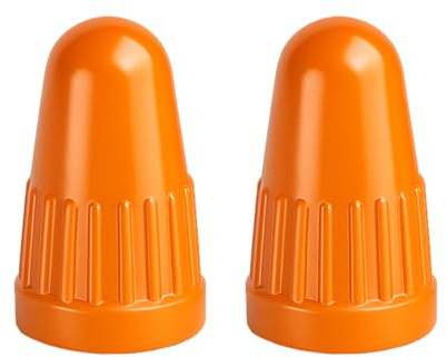 Ventilkappen Sclaverand (SV) 2 Stück – Staubschutz für Fahrradventile – Orange– Hochwertige Kunststoff Ventil Caps, leicht & robust, passend für Rennrad, MTB & E-Bike
