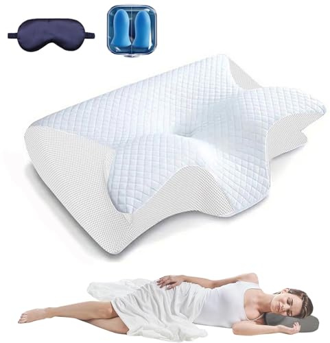 HOPASRISEE SomnoForm – Schluss mit Nackenschmerzen, Jede Nacht Erholsam Schlafen, Kissen OrthopäDisches Schlafkissen, Ergonomisches Nackenkissen füR Seiten RüCken & BauchschläFer(Weiß)