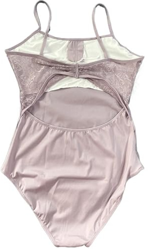 GMGQJST Maillot Ballet Mujer Leotardo de ballet for mujer, elegante mono de baile for adultos, ropa de práctica diaria de ballet y yoga, leotardo de encaje(Purple,M)