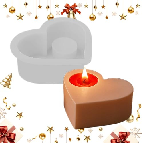 Quorvex Moule Silicone Cœur Amour,Moule De Moulage Pour Résine En Forme De Cœur Pour Savon Plâtre Artisanat - Résine Époxy Pour Artisanat Fait Main Saint-Valentin Mariage Fête
