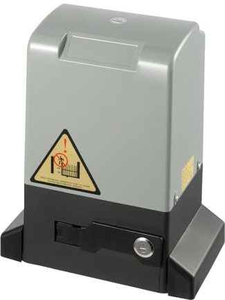 Motor automático de puerta corredera de 370W 600kg - Apertura eléctrica de puerta con mando a distancia para puertas de patio, fábrica e industria - Motor profesional para puerta corredera