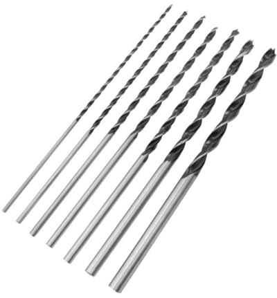 GALPADA Juego de Brocas Largas para Madera de Acero al Carbono de 12 Pulgadas 300 MM 7 Piezas Diámetros 1/8 3/16 1/4 5/16 3/8 7/16 y 1/2 para Madera Dura Contrachapado y