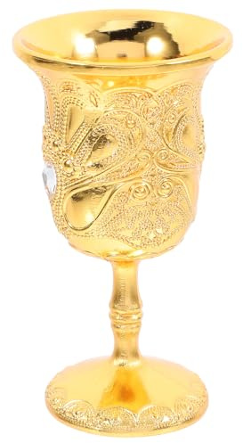 LOLIPPYY Gobelet Vintage de Orné Coupe à Vin Élégante pour Fête Rétro et Décoration Maison Verre à Vin Multifonction pour Blanc et Rouge Style Médiéval Raffiné