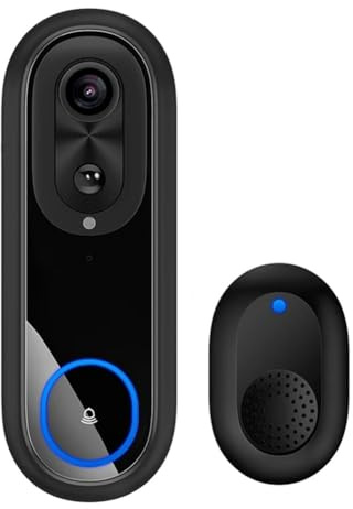 CashMuch 2.4/5G Wireless Video Doorbell With 1080P Camera, Ip65 Wtherproof, Two-Way Audio And, Compatible With for TUYA Smart App For Android And for IOS