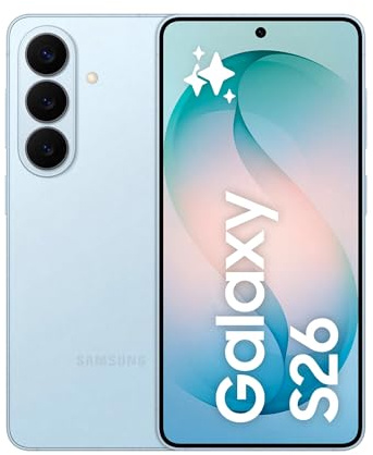 Samsung Galaxy S26 Smartphone AI, 256GB, 3 anni di Garanzia, Processore Avanzato, Assistente Foto, Creative Studio, Camera 50 MP, 4300 mAh, Sky Blue [Versione italiana]