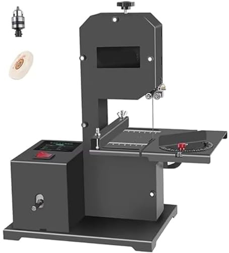 Table Saw & Bandsaw Combo, Space-Saving Bench Top 2-in-1 Saw with Extended Fence and Riving Knife for Trimming, Small Projects in Garages and Workshops