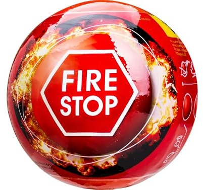 Boule de feu- Extincteur ABC- Extincteur Voiture- Accessoires de Pompiers- Extincteur 4 kg- Petit extincteur 25x25x25 cm avec Support pour extincteur- Temps de réaction Automatique de 3 à 5 Secondes