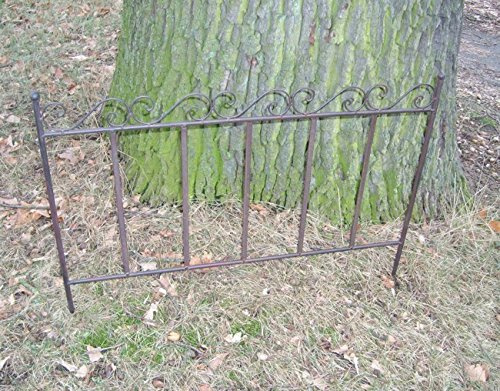 Deko-Impresion Steckzaun, 4 Stück, Rankgitter, Rankhilfe Beetbegrenzer Eisen je 70 cm