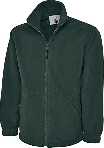 Uneek Uc601 Premium Full Zip Micro Fleece Jacket Bottle Green Xs