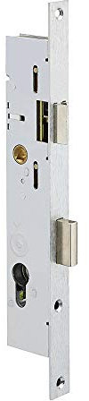 METALUX Série MA30 - Coffre de Serrure à encastrer 3 points à tringles pêne dormant et demi tour Entraxe 92 mm Coffre LxlxH 22x36x240 mm