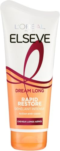 L’ORÉAL PARIS - Après-Shampooing Intensif Rapid Restore - Cheveux Longs - Action Soin Anti-Casse - Acidé Aminé et Huile de Ricin - Elseve Dream Long - 180 ml