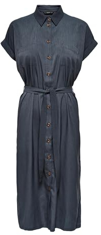 Only Onlhannover S/S Shirt Dress Noos Wvn, Vestito Donna, India Ink, 46