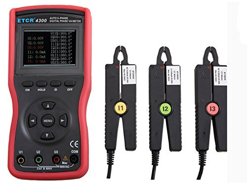 Small tip Current clamp Three Phase Meter Digital Volt-Ampere Meter AC Voltage Current Tester Detector ETCR4300