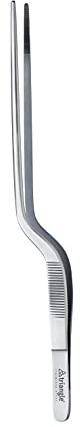 triangle 50 498 20 01 Pinzette zweifach gekröpft 20 cm professionelle Qualität aus Edelstahl kleine Kochpinzette gebogen