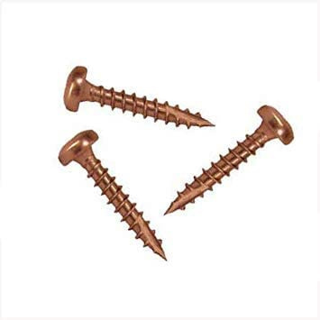 Pfostenkappen-Schrauben mit Cutspitze, aus Kupfer*, Paket: 50 Schrauben + Torx-Bit