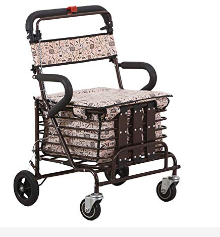 Rollator Rollator Rollator höhenverstellbar mit Einkaufskorb und Sitz, mit Handbremsfunktion