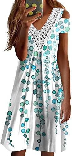 LSAltd Damen Rockabilly Kleider Kleid Vintage Damen Festlich Petrol Kleid Damen Langärmliges Kleid Damen Knielang Plissee-Abendkleid Hochzeit Kleider Damen Lang Bürokleidung Damen Nähen