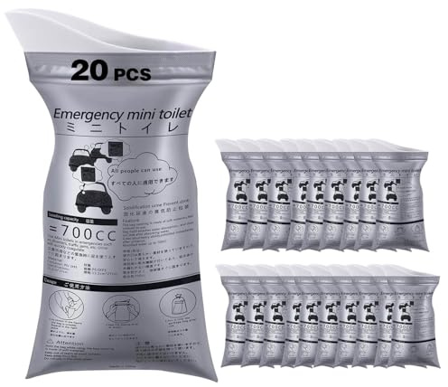 20 Urinbeutel 700 ml, tragbare Urinbeutel, Einweg-Urinbeutel, Handgepäck-Urinbeutel, Notfalltoilette, Kotzbeutel, Männer, Frauen, schwanger, krank, Kinder, Reisen, Auto, Camping, Wander-Urinal
