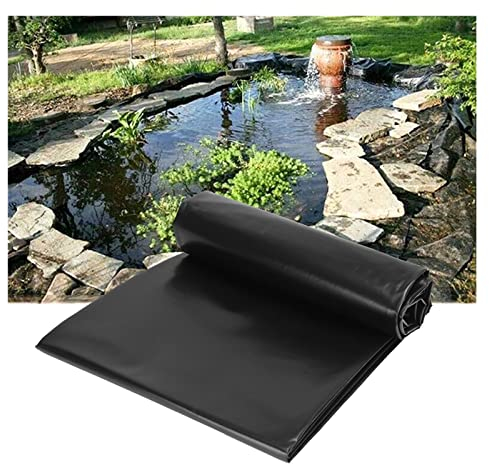 Teichfolie, Fischteichbettauskleidungsmembran, robust und wasserdicht, für Koi-Teiche, Bachbrunnen und Wassergärten (Farbe: Schwarz, Größe: 4 x 8 m)