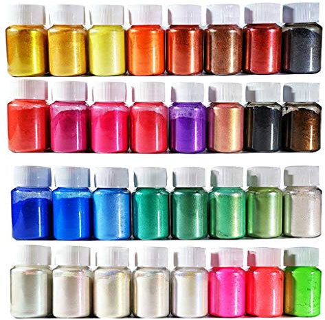 1 Set Epoxidharz Farbstoff Perlenpigment Für Kerze Seife Handgefertigt Kosmetisches Perlglanz Natürliches Mineralpulver